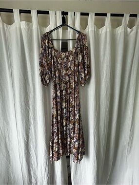 Floral Midi Dress in Multicolor